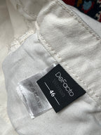 DeFacto High Waist Baggy Fit Solid White JEANS - 34