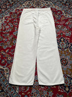 DeFacto High Waist Baggy Fit Solid White JEANS - 34
