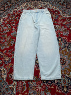 Bershka Light Washed Barrel Fit JEANS - 30