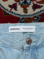 Bershka Light Washed Barrel Fit JEANS - 30