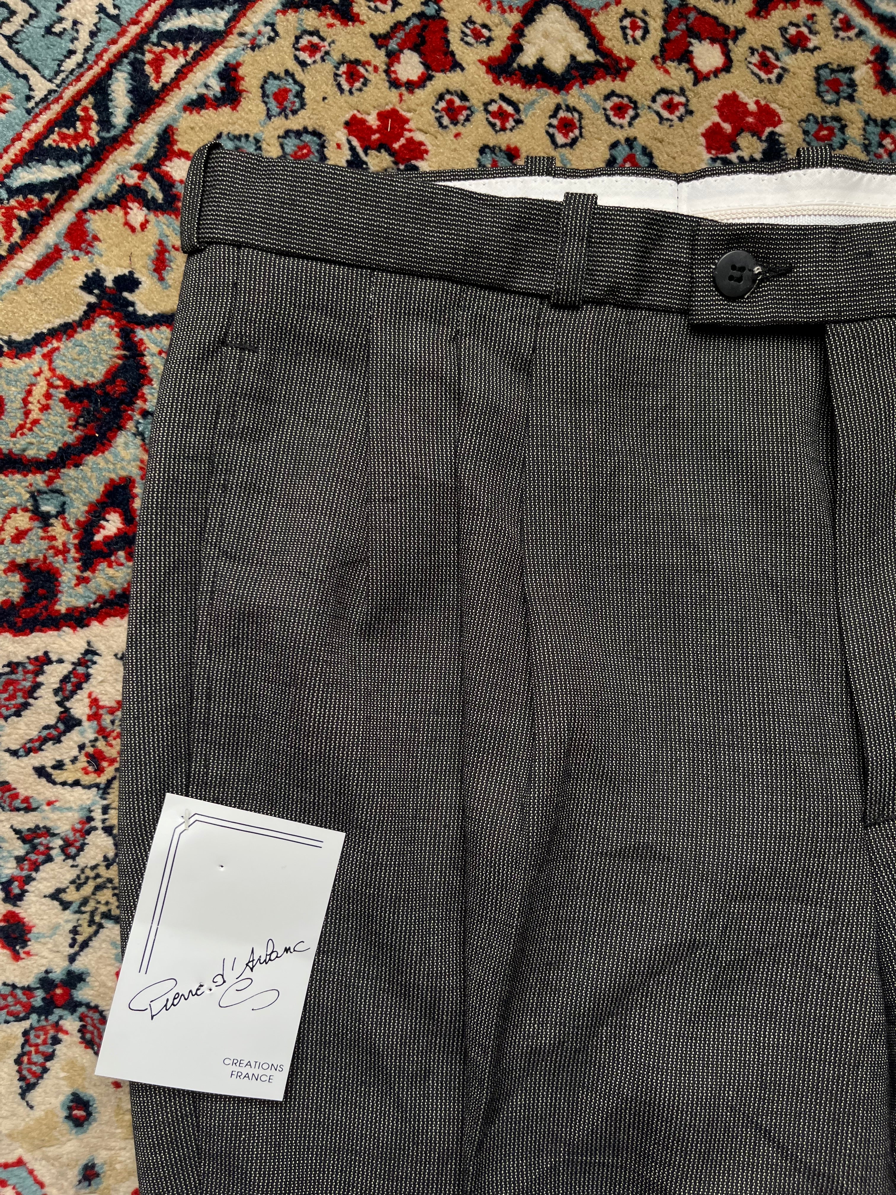 Vintage Pierre d'Arlanc France Pleated Textured Dress Pants - 30