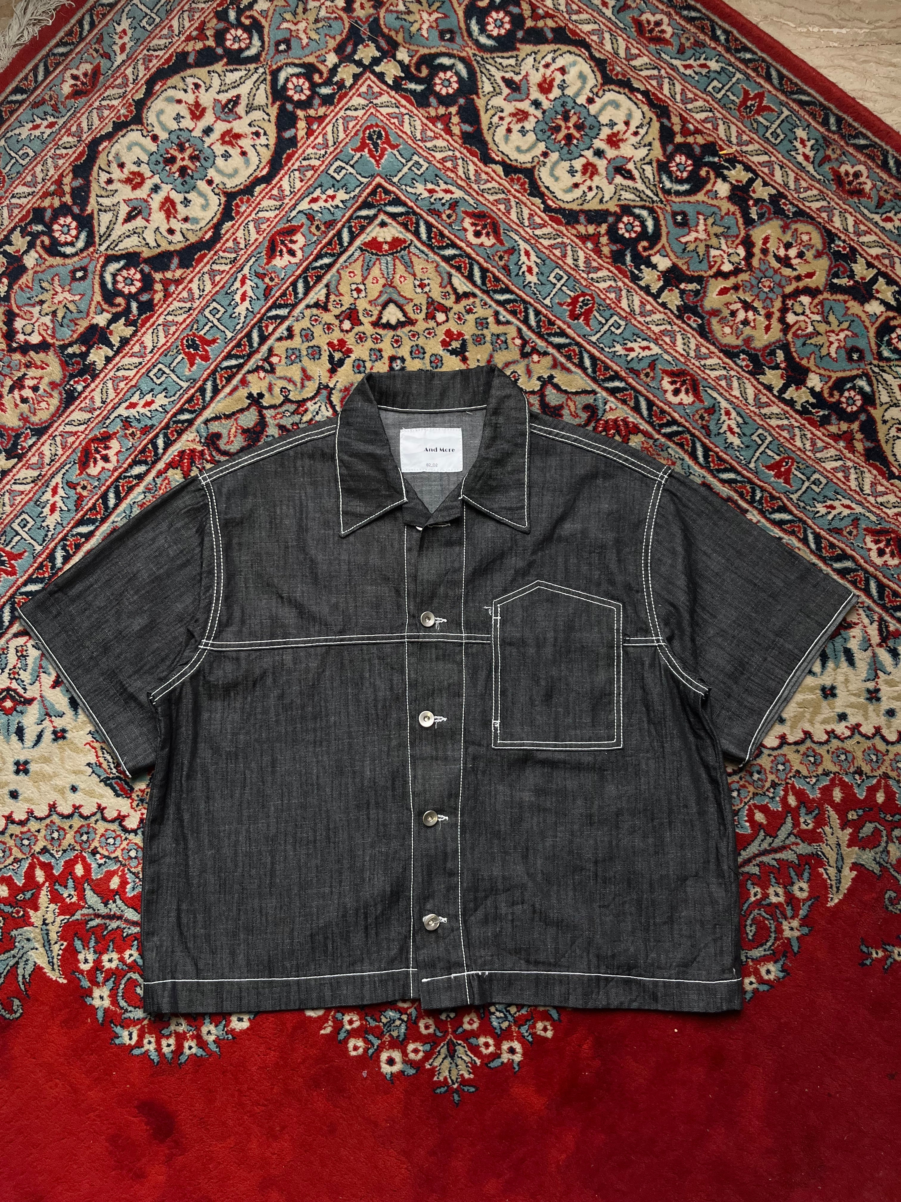 AND MORE DENIM CROPPED Boxy SHIRT - L
