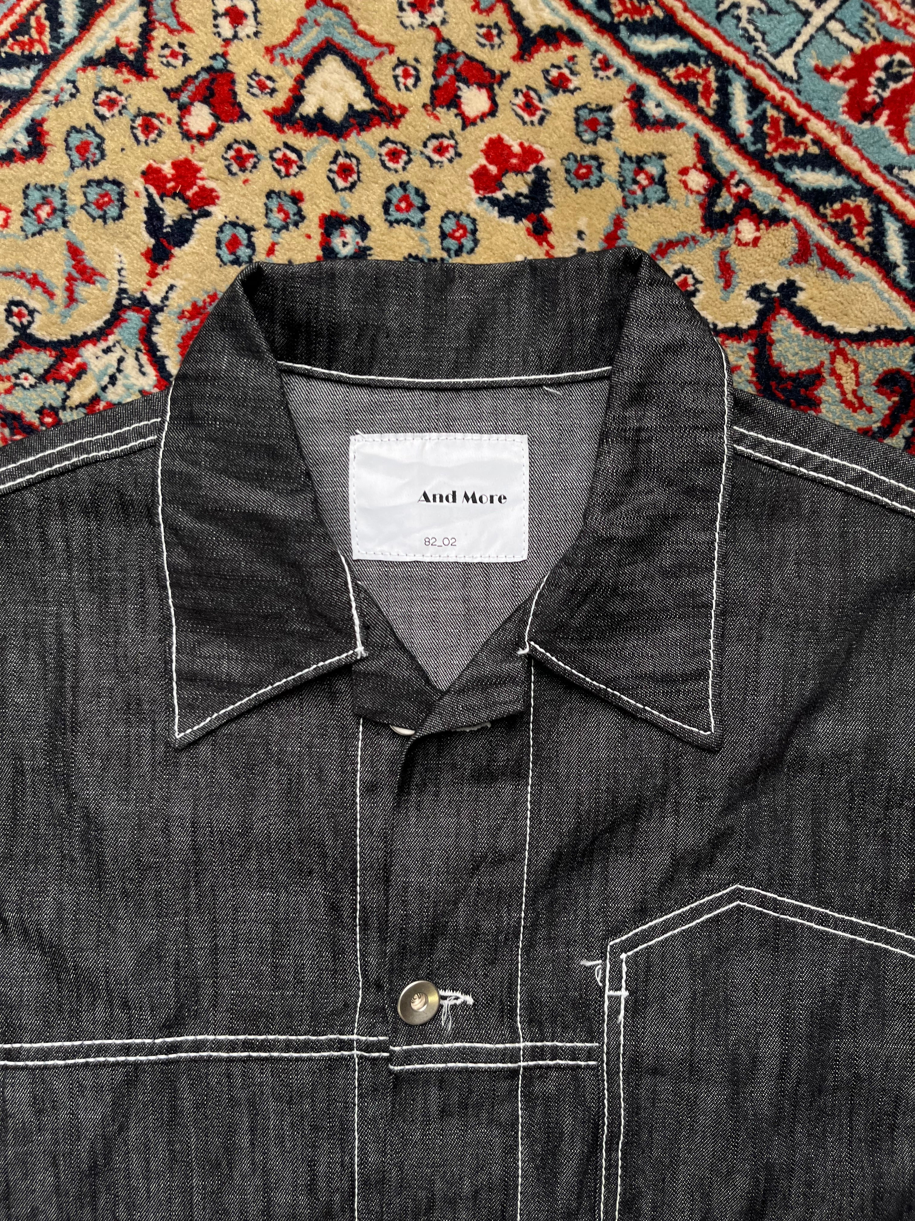 AND MORE DENIM CROPPED Boxy SHIRT - L