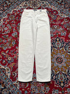 Vintage Versace Jeans Couture Medusa Button Ittierre White Denim JEANS - 30