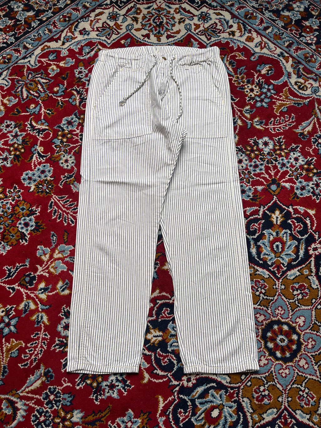 Vintage Lee Hickory Stripe Relaxed Fit Trousers - 28
