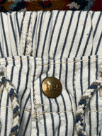 Vintage Lee Hickory Stripe Relaxed Fit Trousers - 28