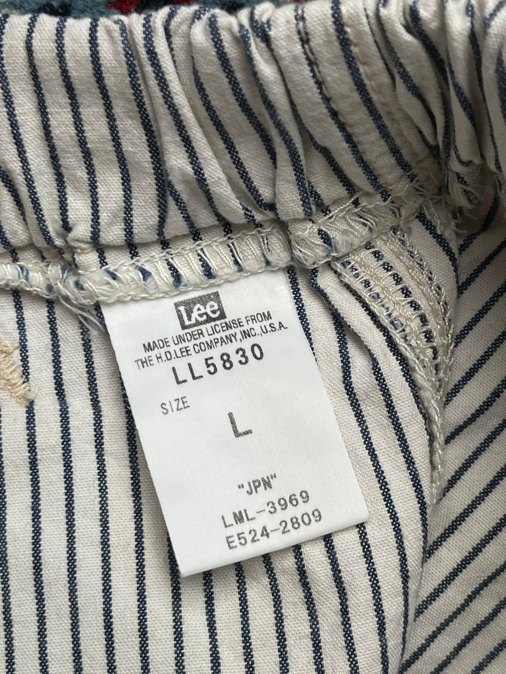 Vintage Lee Hickory Stripe Relaxed Fit Trousers - 28