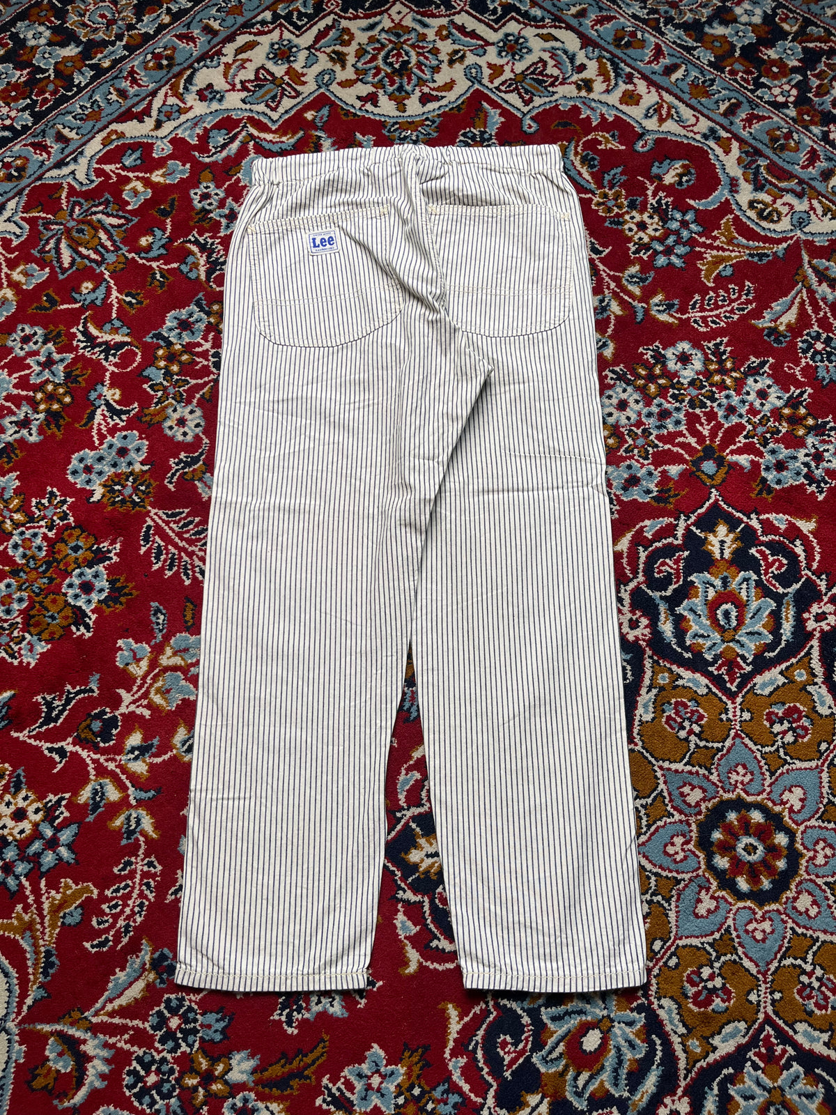 Vintage Lee Hickory Stripe Relaxed Fit Trousers - 28