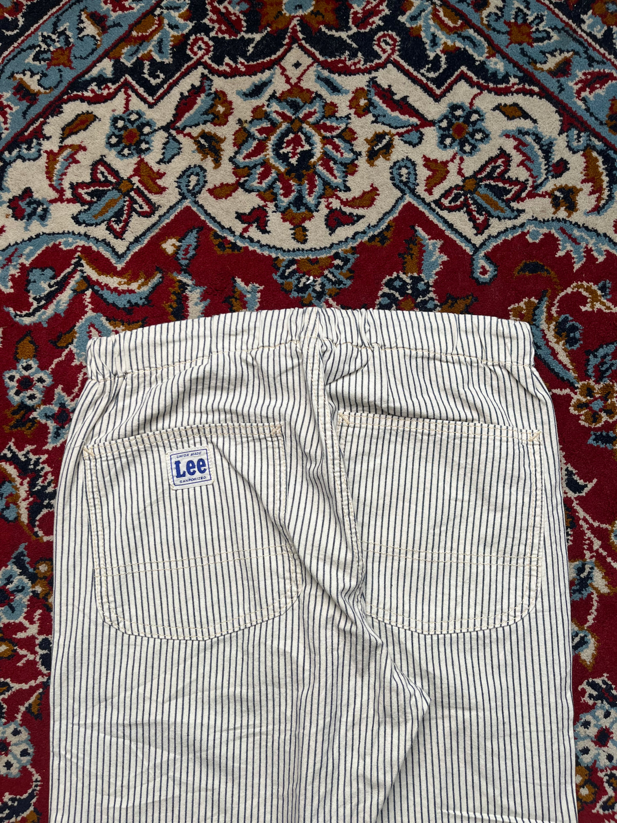 Vintage Lee Hickory Stripe Relaxed Fit Trousers - 28