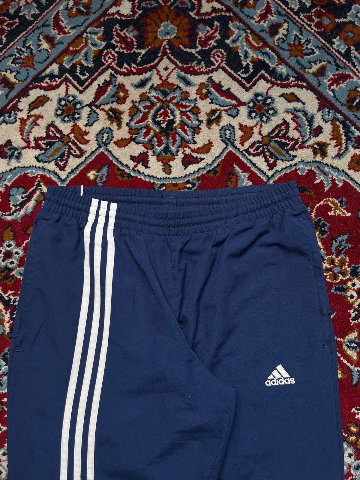 Adidas Vintage Colorblock 3-Stripes Mesh Lined Ankle Zip Track Pants - 30