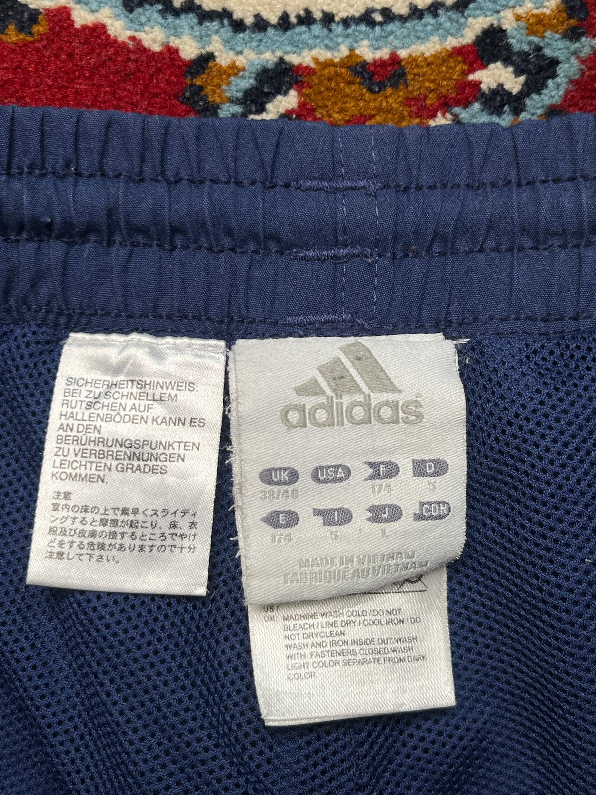 Adidas Vintage Colorblock 3-Stripes Mesh Lined Ankle Zip Track Pants - 30