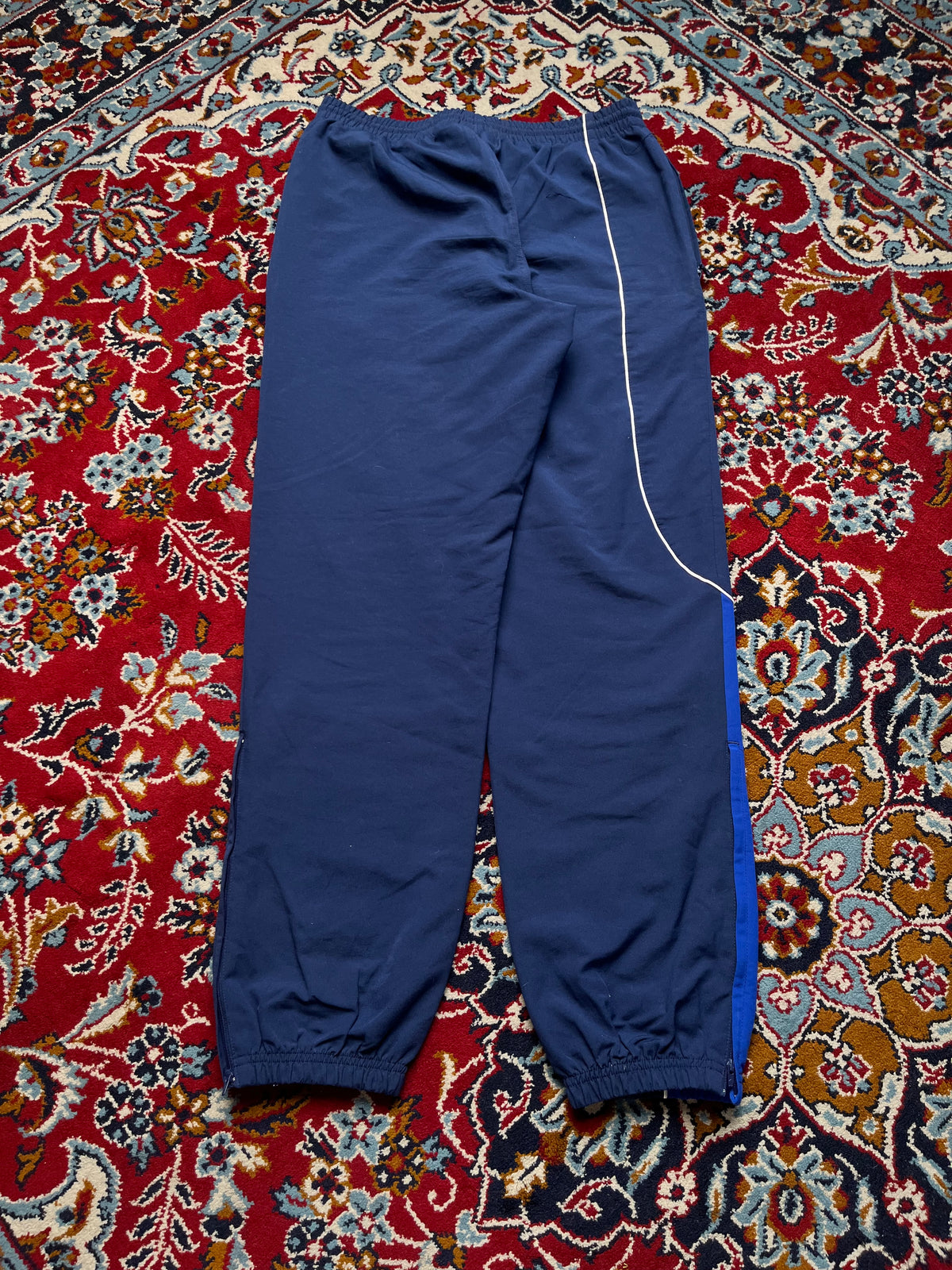 Adidas Vintage Colorblock 3-Stripes Mesh Lined Ankle Zip Track Pants - 30