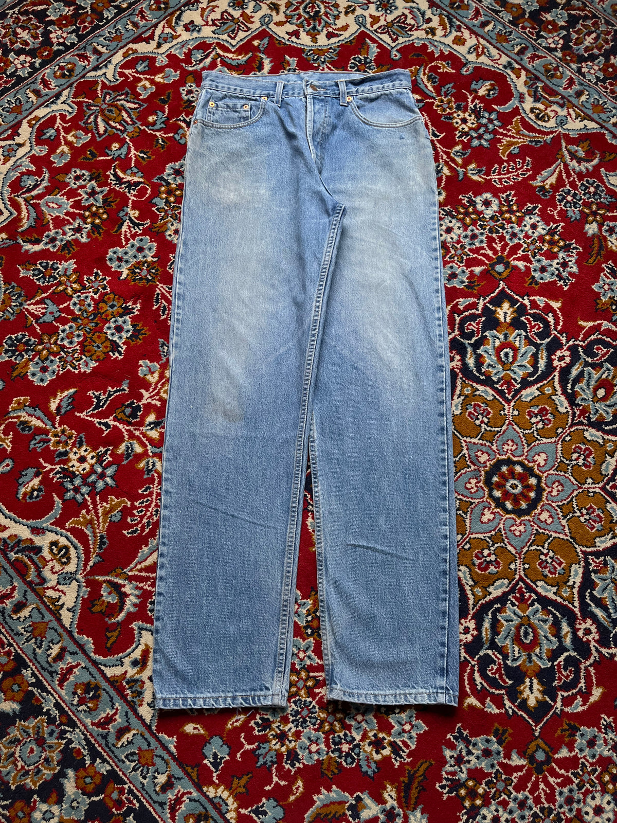 Vintage Levis 618 Orange Tab Straight Fit Light Washed JEANS - 30