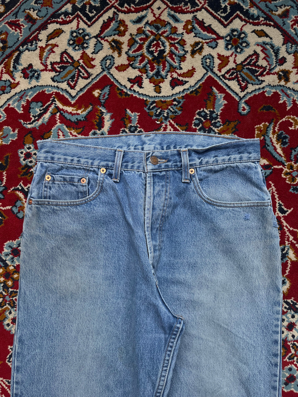 Vintage Levis 618 Orange Tab Straight Fit Light Washed JEANS - 30