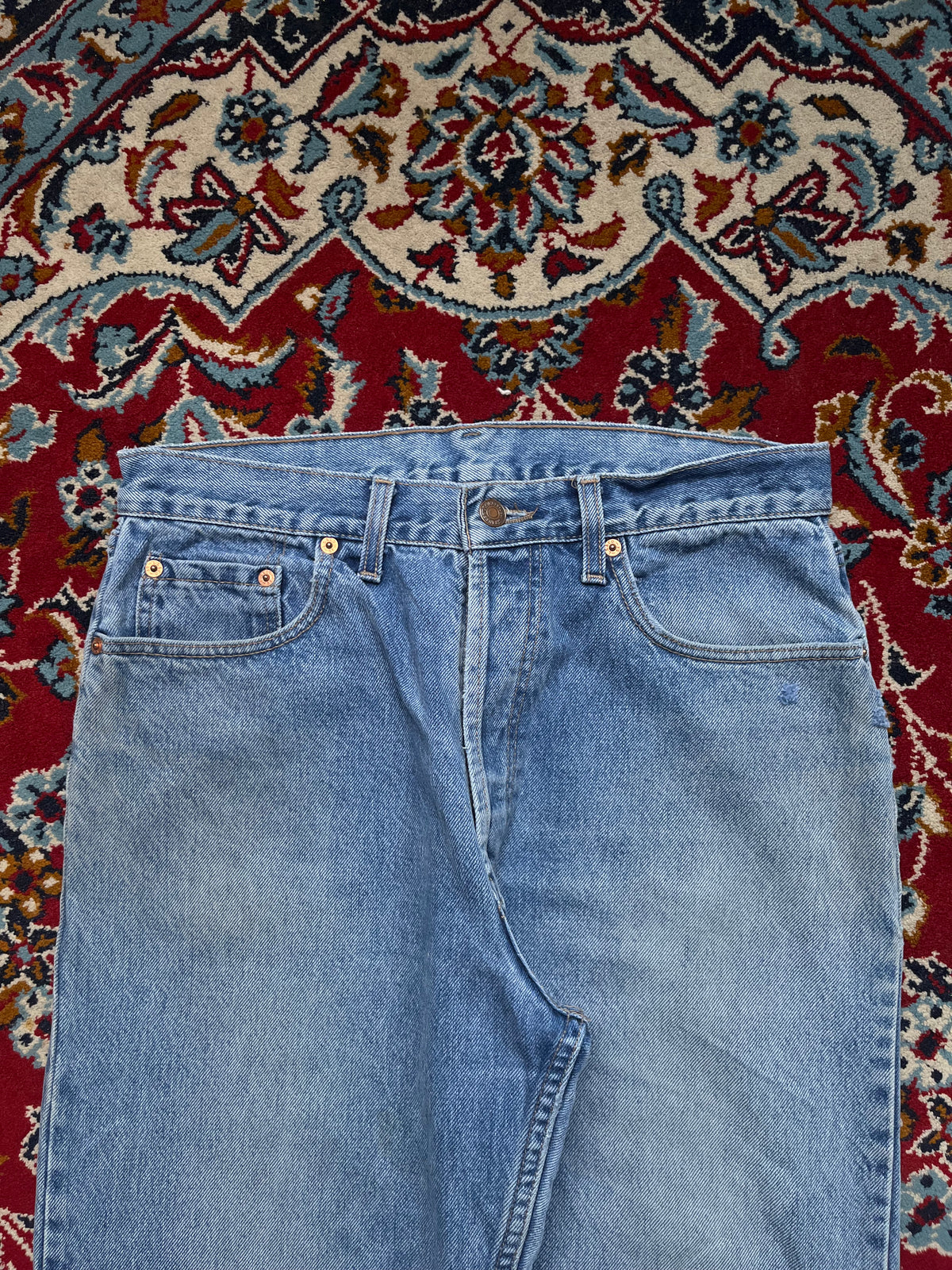 Vintage Levis 618 Orange Tab Straight Fit Light Washed JEANS - 30