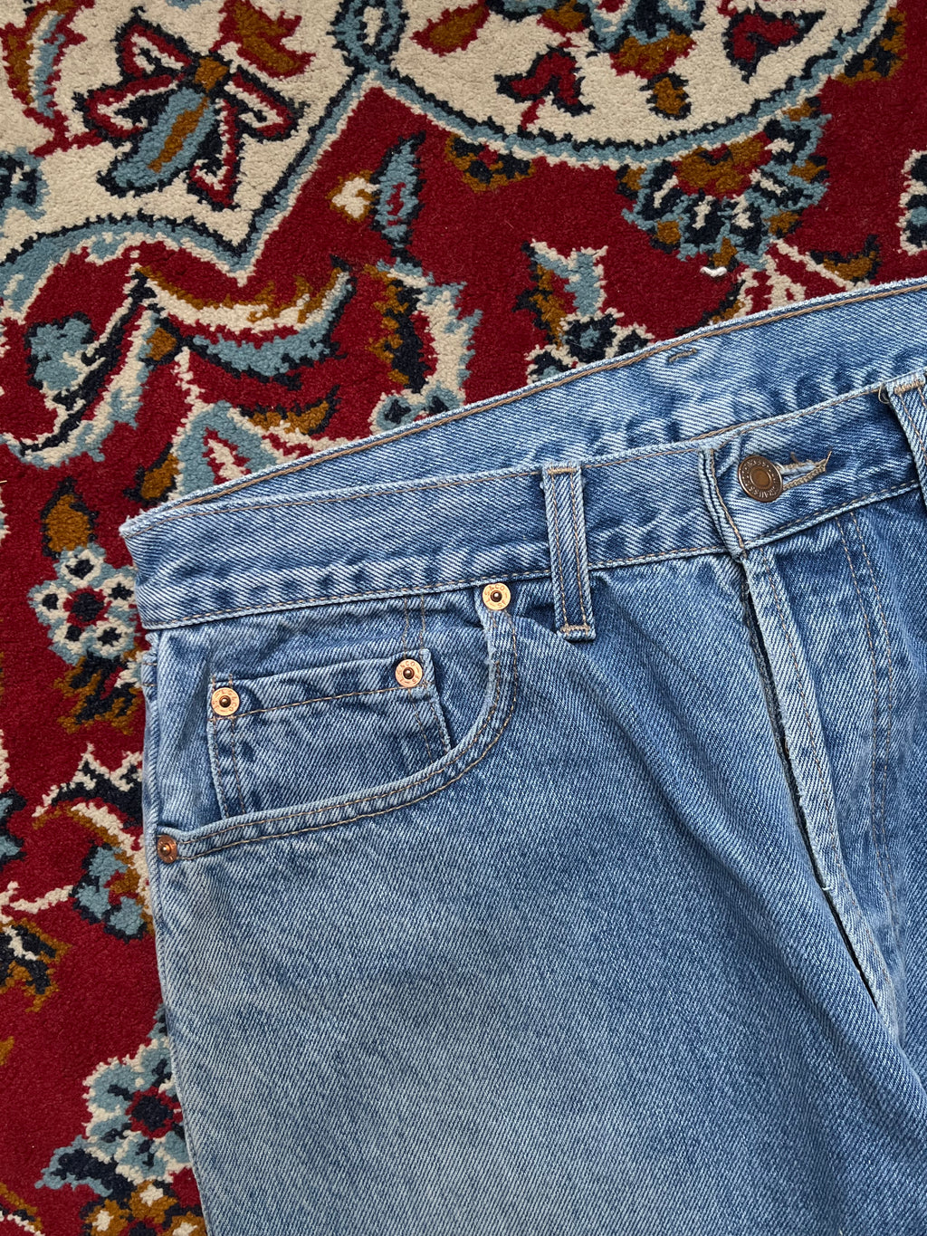 Vintage Levis 618 Orange Tab Straight Fit Light Washed JEANS - 30