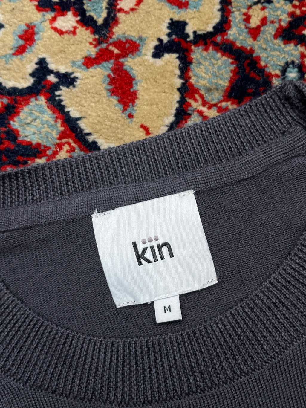 Kin Charcoal Grey Merino Wool Crewneck Sweater - M