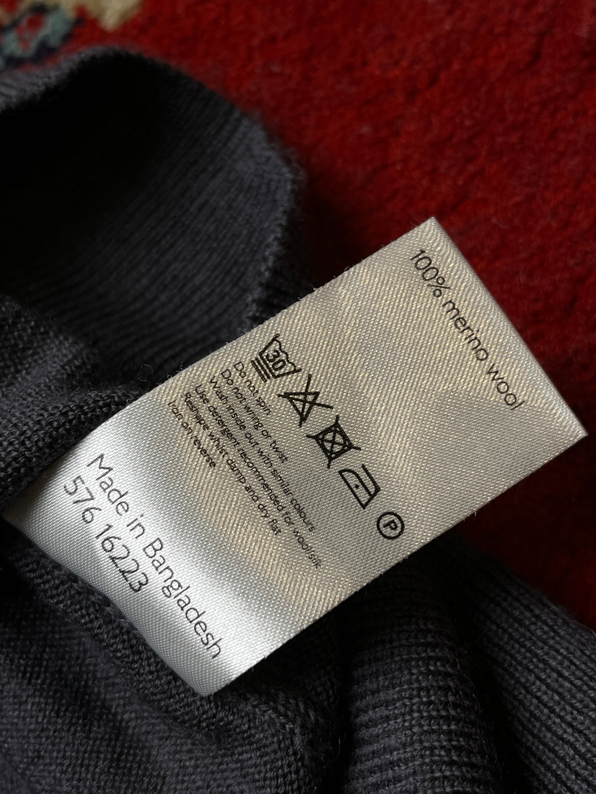 Kin Charcoal Grey Merino Wool Crewneck Sweater - M