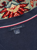 Tommy Hilfiger Navy Blue V-Neck Knit Cardigan - M