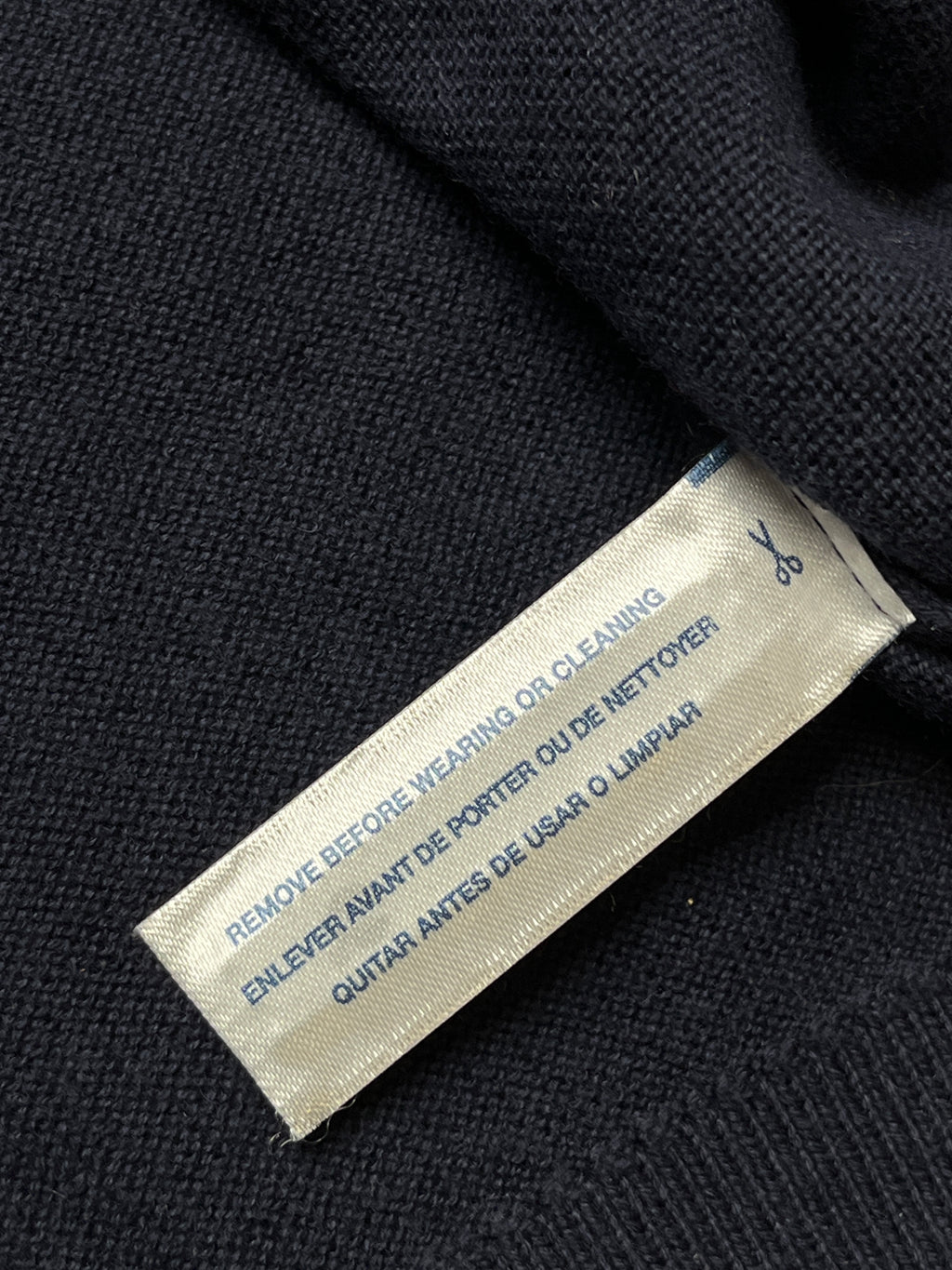 Tommy Hilfiger Navy Blue V-Neck Knit Cardigan - M