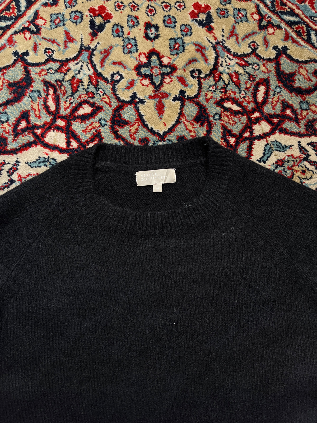 Asterr Outfitters Black Knit Crewneck Sweater - M