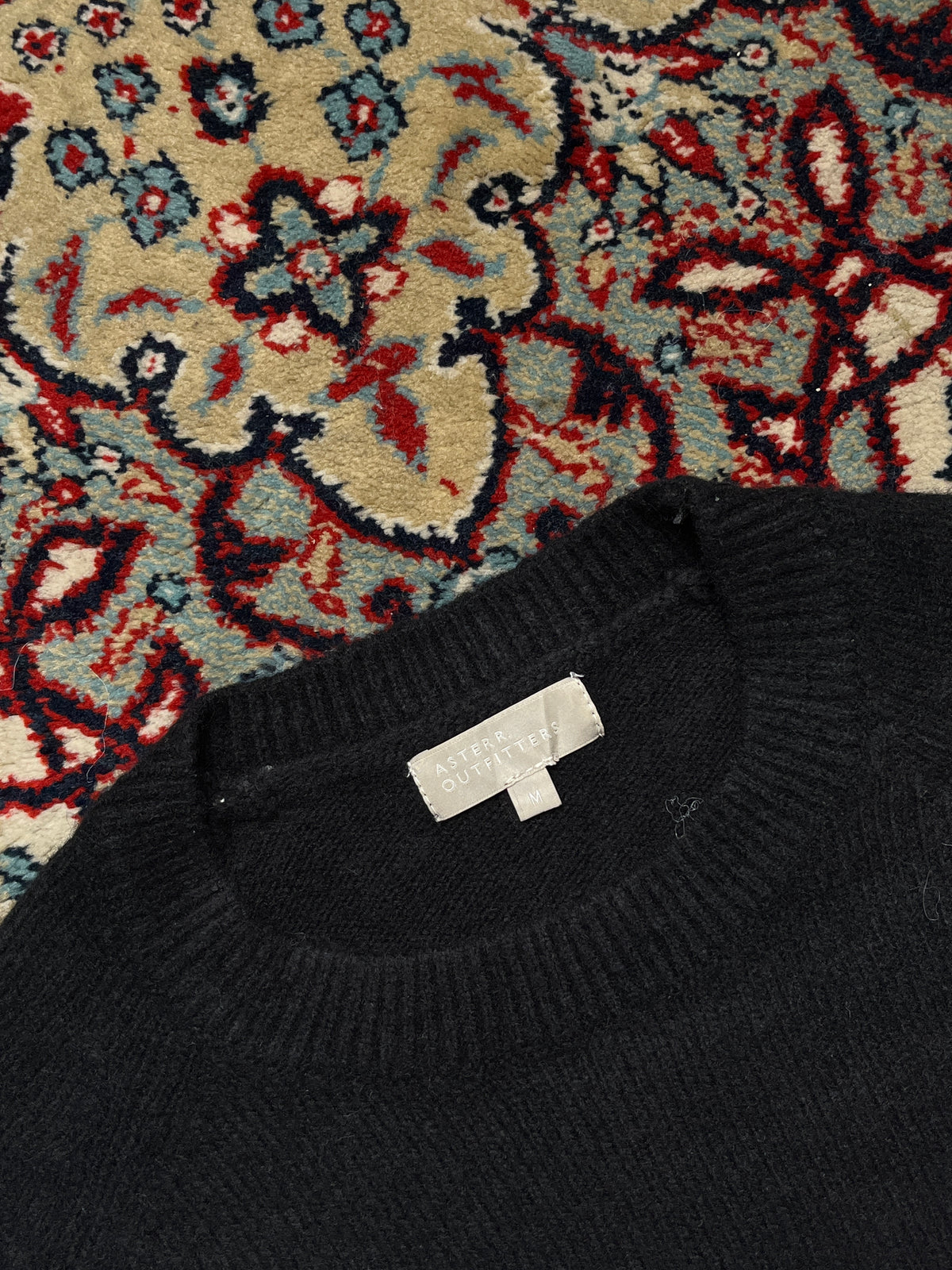 Asterr Outfitters Black Knit Crewneck Sweater - M
