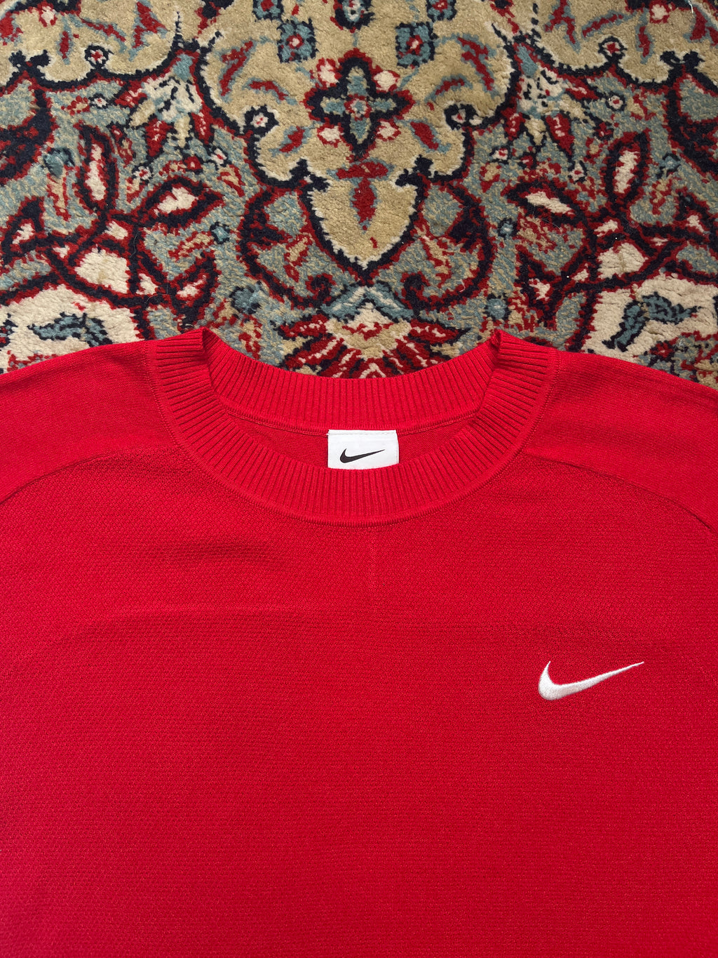 Nike Tiger Woods TW Red Knit Crewneck Golf Sweater - S