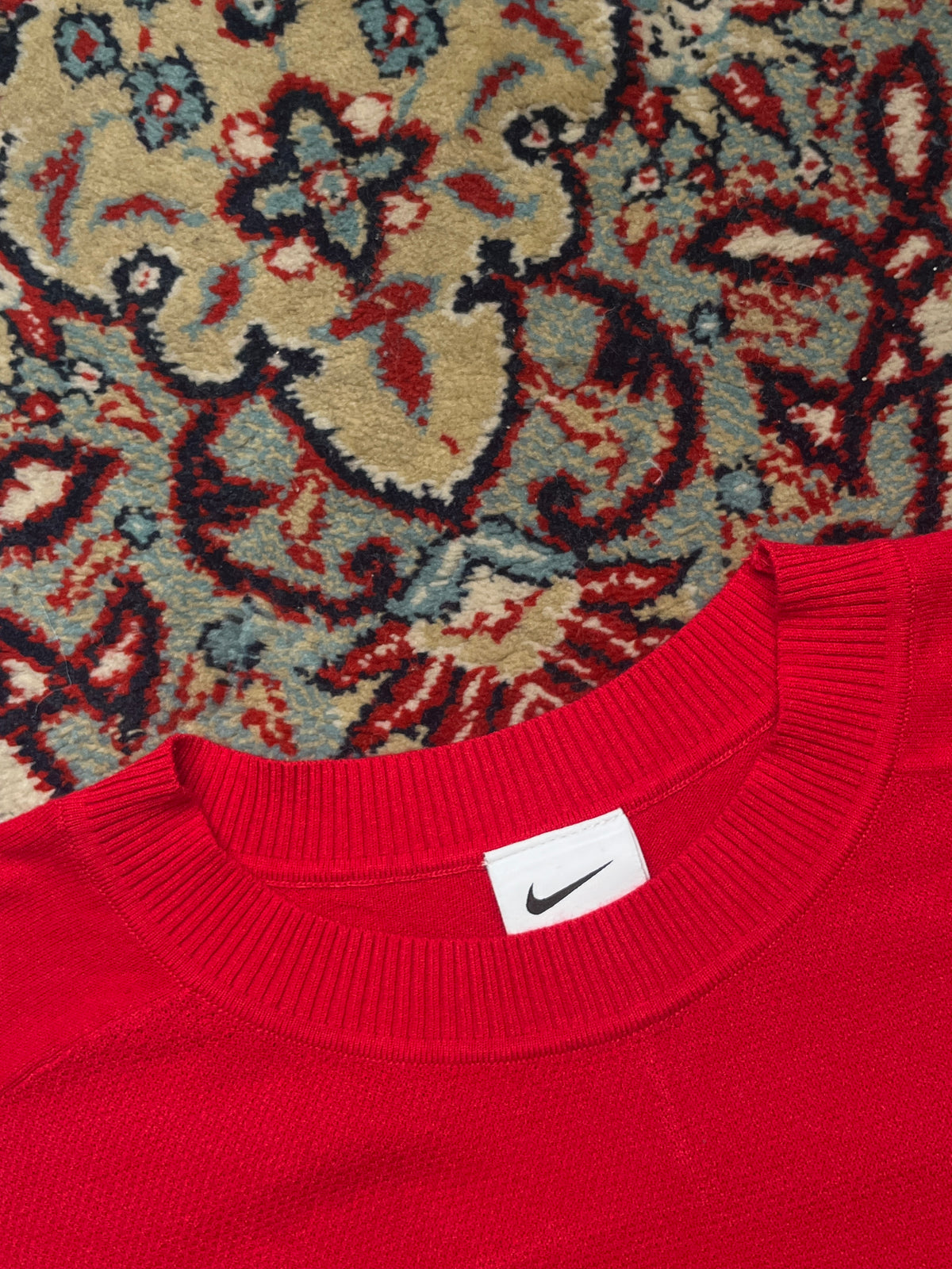 Nike Tiger Woods TW Red Knit Crewneck Golf Sweater - S