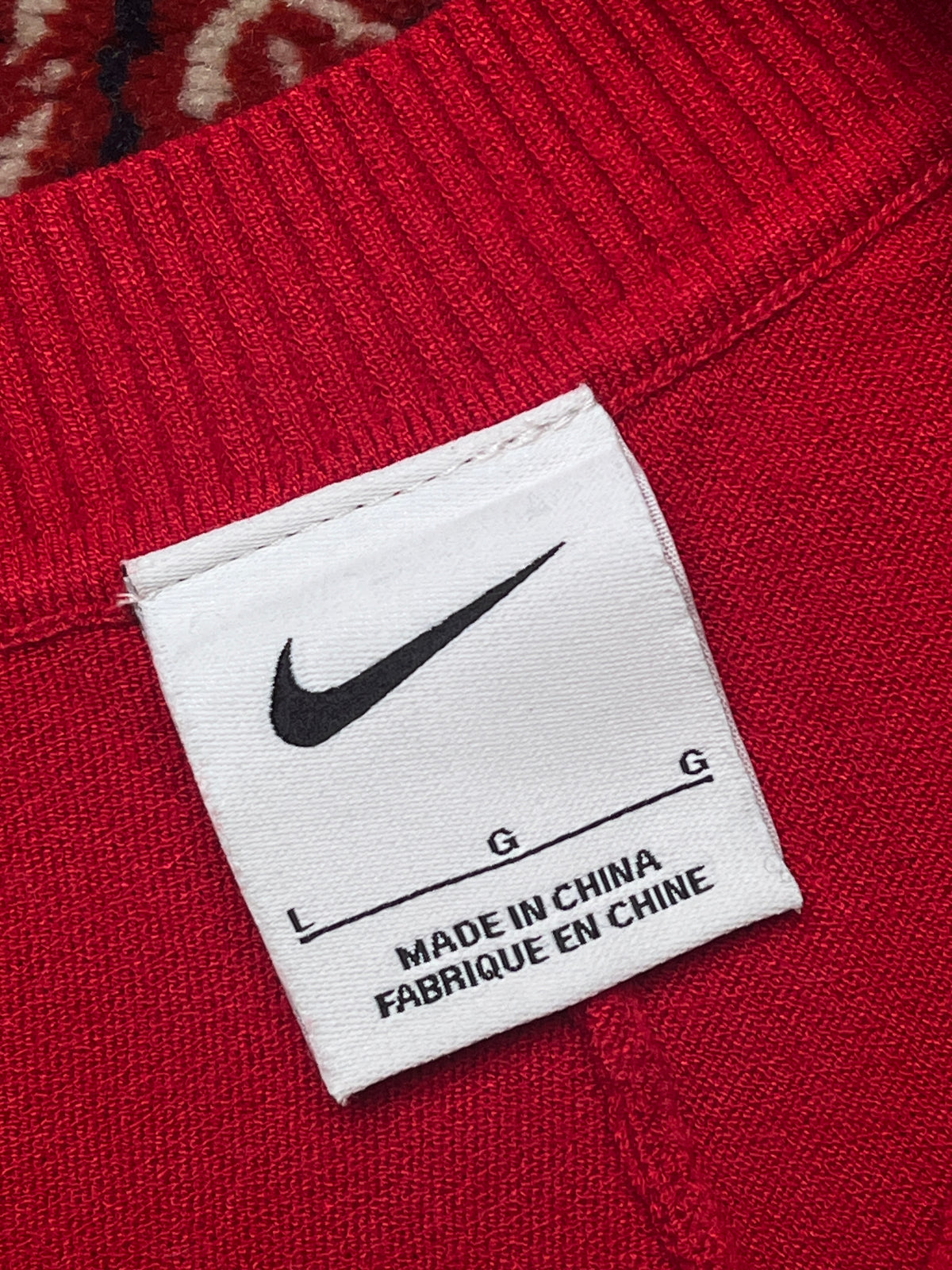 Nike Tiger Woods TW Red Knit Crewneck Golf Sweater - S