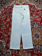 Vintage Wrangler Model 2000 High Rise Straight Fit Heavyweight Light Washed JEANS - 30