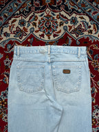 Vintage Wrangler Model 2000 High Rise Straight Fit Heavyweight Light Washed JEANS - 30