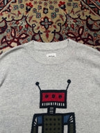 Basic House x Herve Tullet Grey Robot Graphic Crewneck Sweater - M
