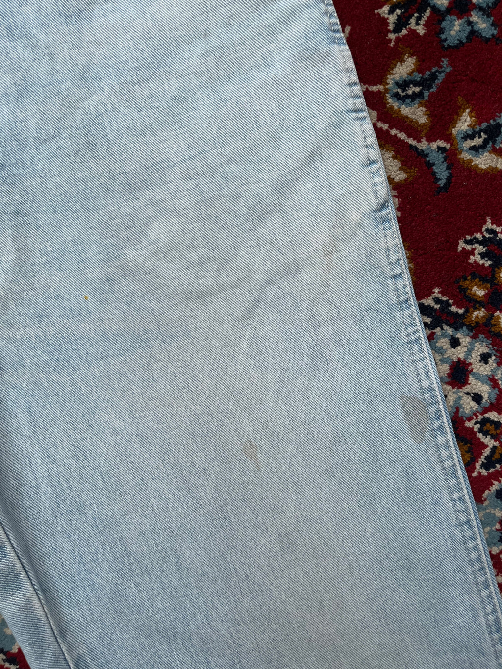 Vintage Wrangler Model 2000 High Rise Straight Fit Heavyweight Light Washed JEANS - 30
