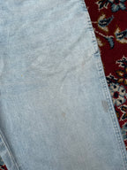 Vintage Wrangler Model 2000 High Rise Straight Fit Heavyweight Light Washed JEANS - 30