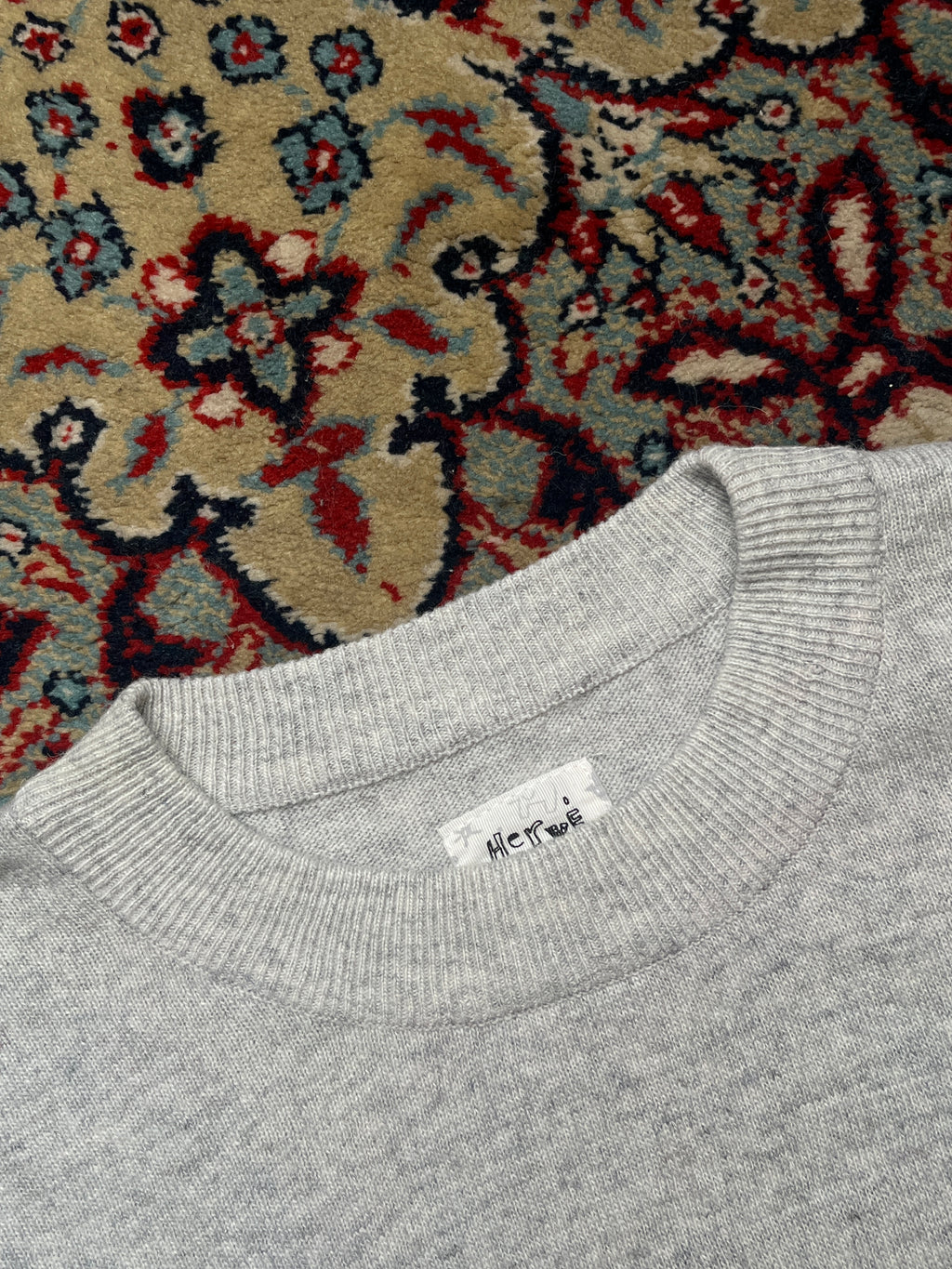 Basic House x Herve Tullet Grey Robot Graphic Crewneck Sweater - M
