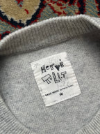 Basic House x Herve Tullet Grey Robot Graphic Crewneck Sweater - M