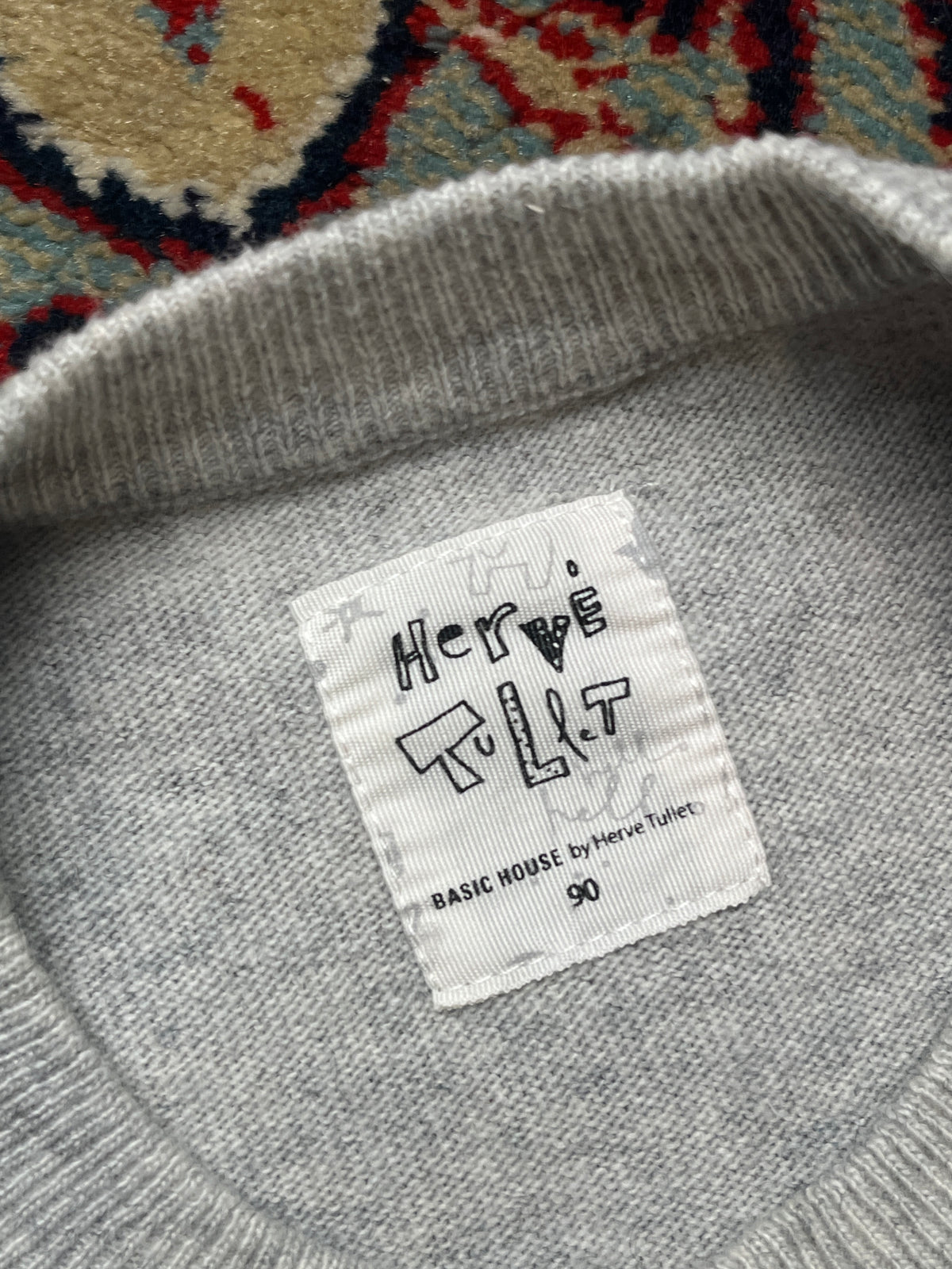 Basic House x Herve Tullet Grey Robot Graphic Crewneck Sweater - M