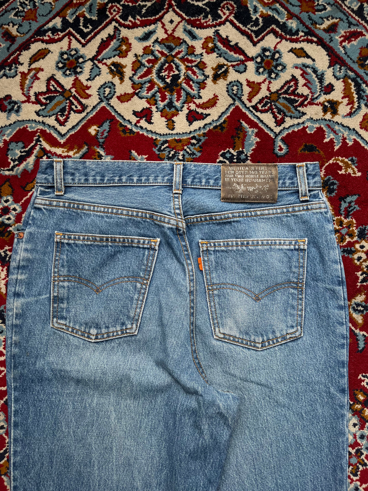 Vintage Levis 726 Orange Tab Medium Washed JEANS - 32