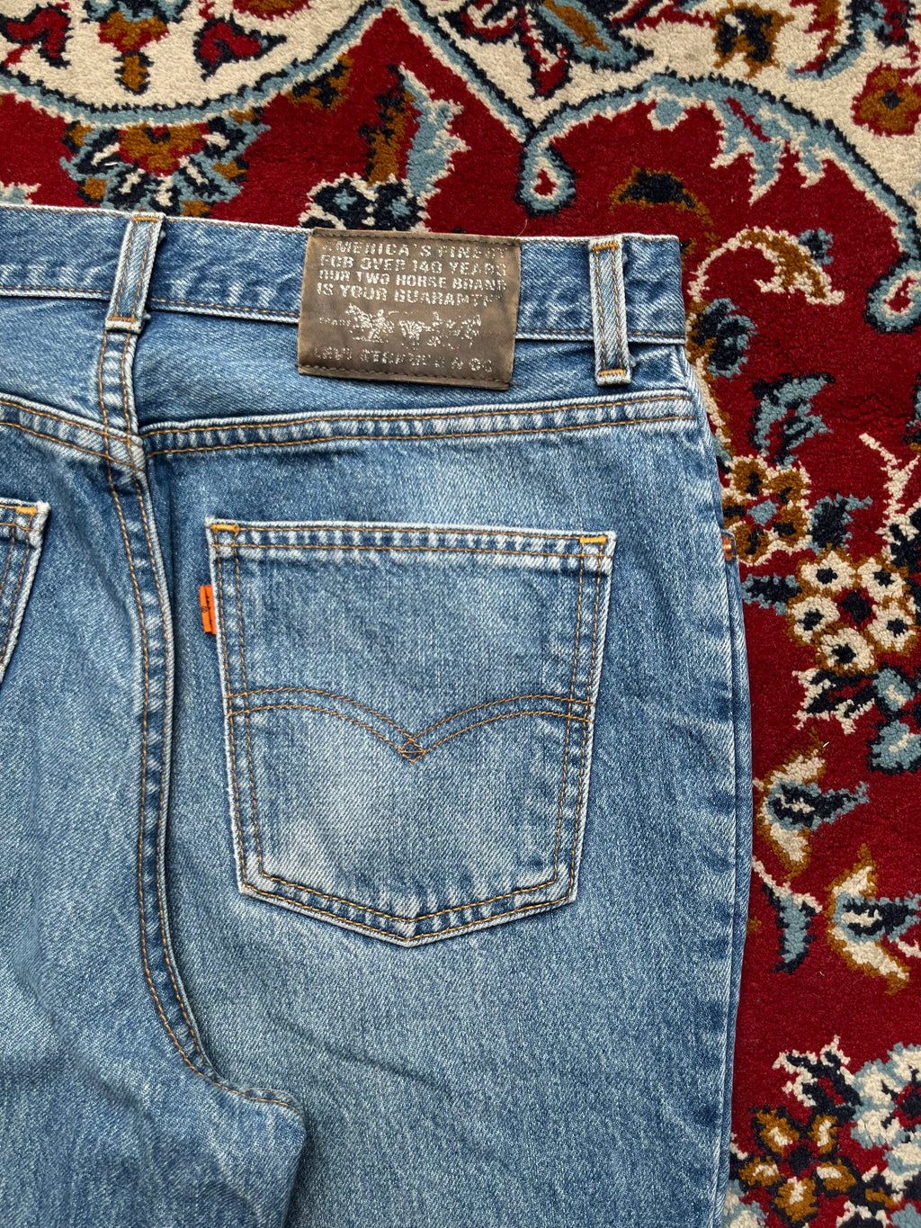 Vintage Levis 726 Orange Tab Medium Washed JEANS - 32