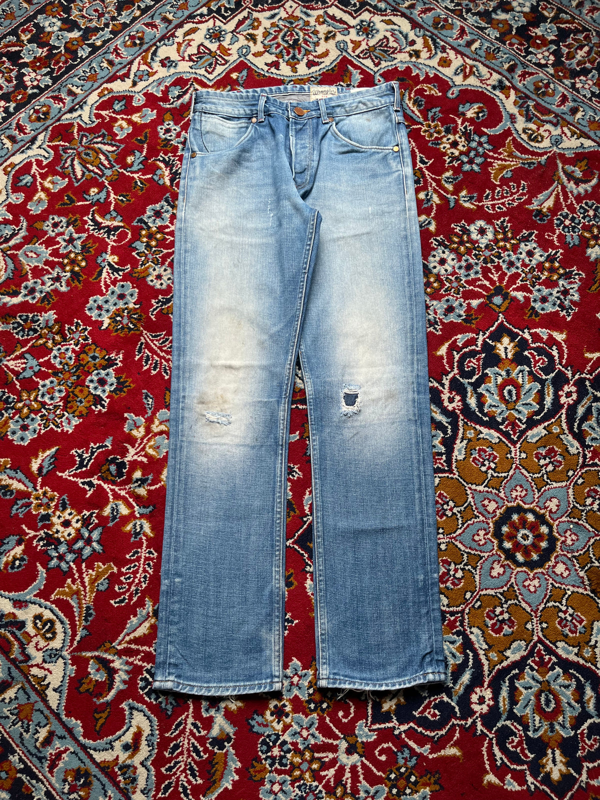 Wrangler Ben Distressed Faded Straight Fit JEANS - 30