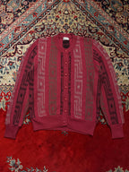 Vintage Bonheur Womens Angora Blend Geometric Knit Cardigan - XL