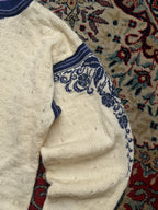 Dale Casual Women Cream Nordic Fair Isle Knit Jacket - M