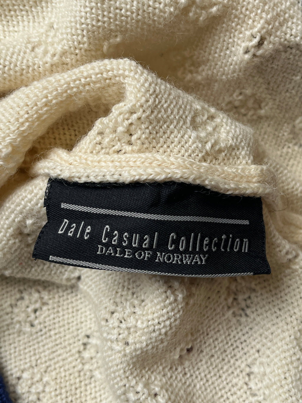 Dale Casual Women Cream Nordic Fair Isle Knit Jacket - M