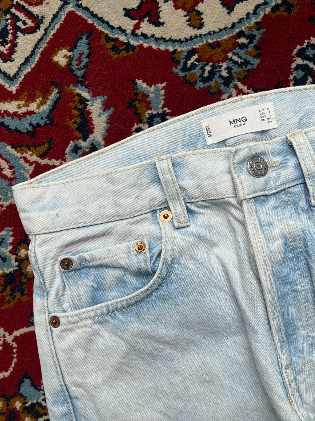 Mango MNG Washed Straight Fit JEANS - 28