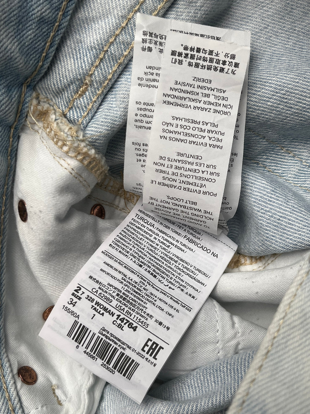 Mango MNG Washed Straight Fit JEANS - 28