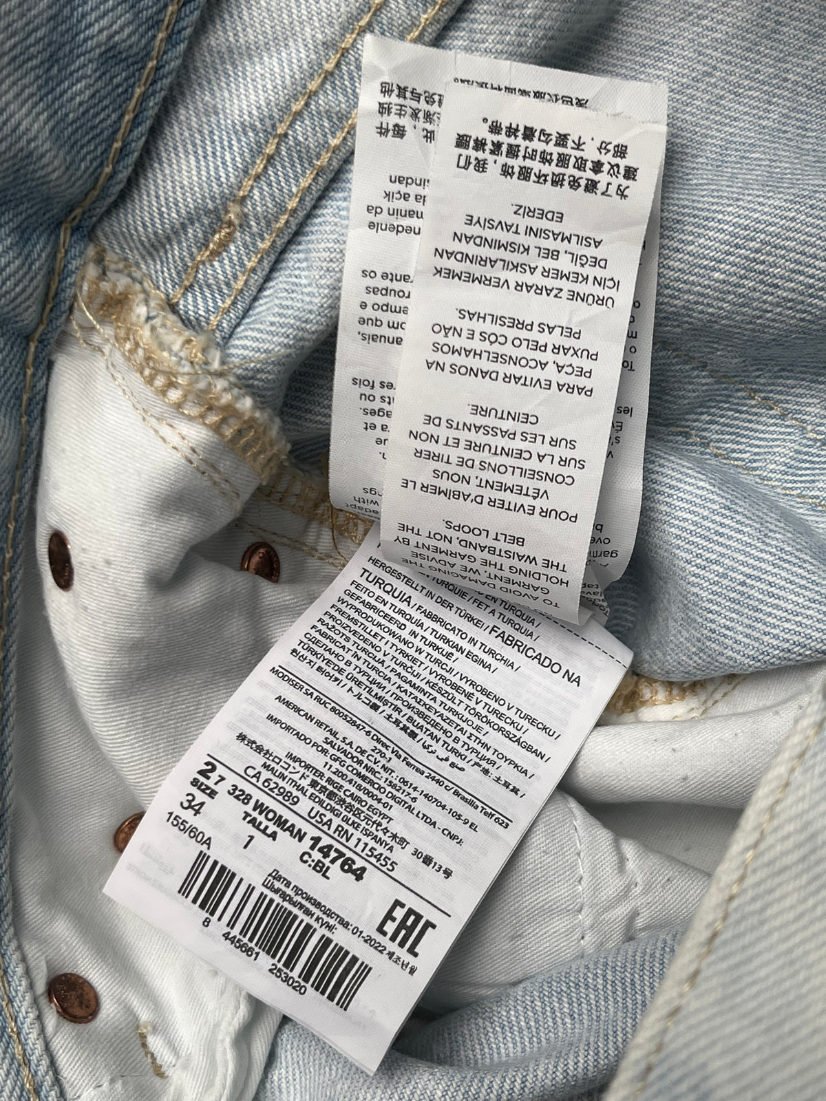 Mango MNG Washed Straight Fit JEANS - 28