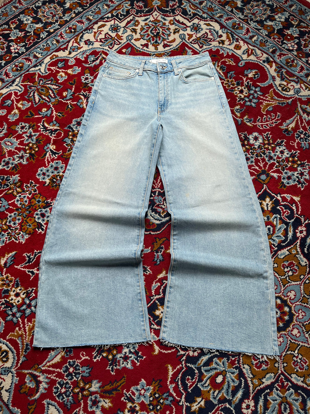 Mango MNG High Rise Baggy Fit Light Washed JEANS - 28