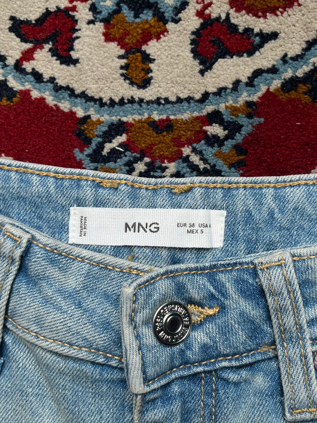 Mango MNG High Rise Baggy Fit Light Washed JEANS - 28
