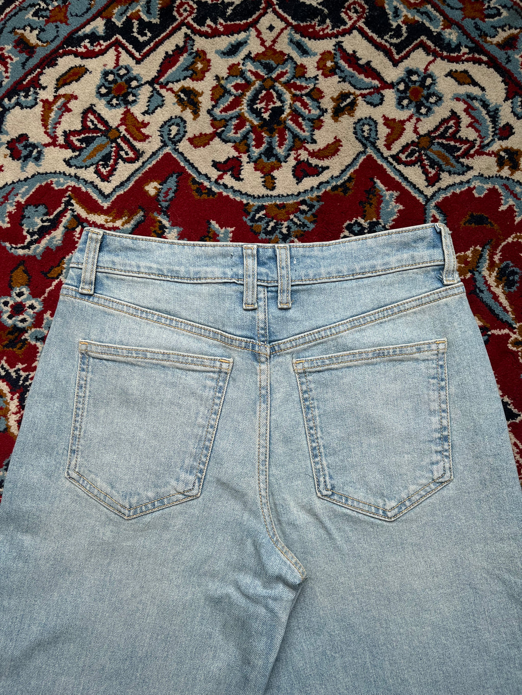 Mango MNG High Rise Baggy Fit Light Washed JEANS - 28