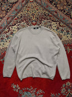 LMOOD Korea Grey Wool Knit Crewneck Sweater - L